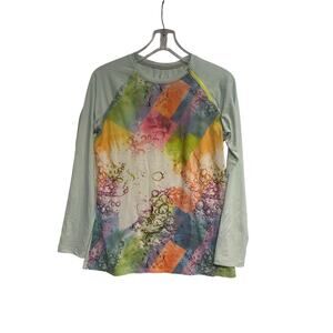 Reel Legends Long sleeve shirt Top Woman’s Size M Bright Colorful Fish Golf SPF